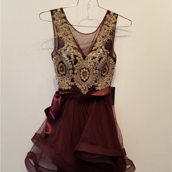 Jodi Kristopher NEW Mini Formal Dress Sleeveless Round Neck Women's Size 3 - Picture 4 of 16